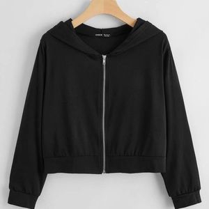 cropped zip up hoodie